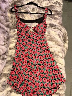 For Love & Lemons Pink & Green Floral Dress